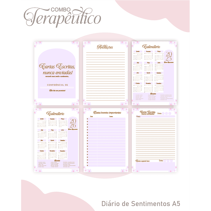 Encadernação Agenda e Diário Terapêutico Margarida Cute  3