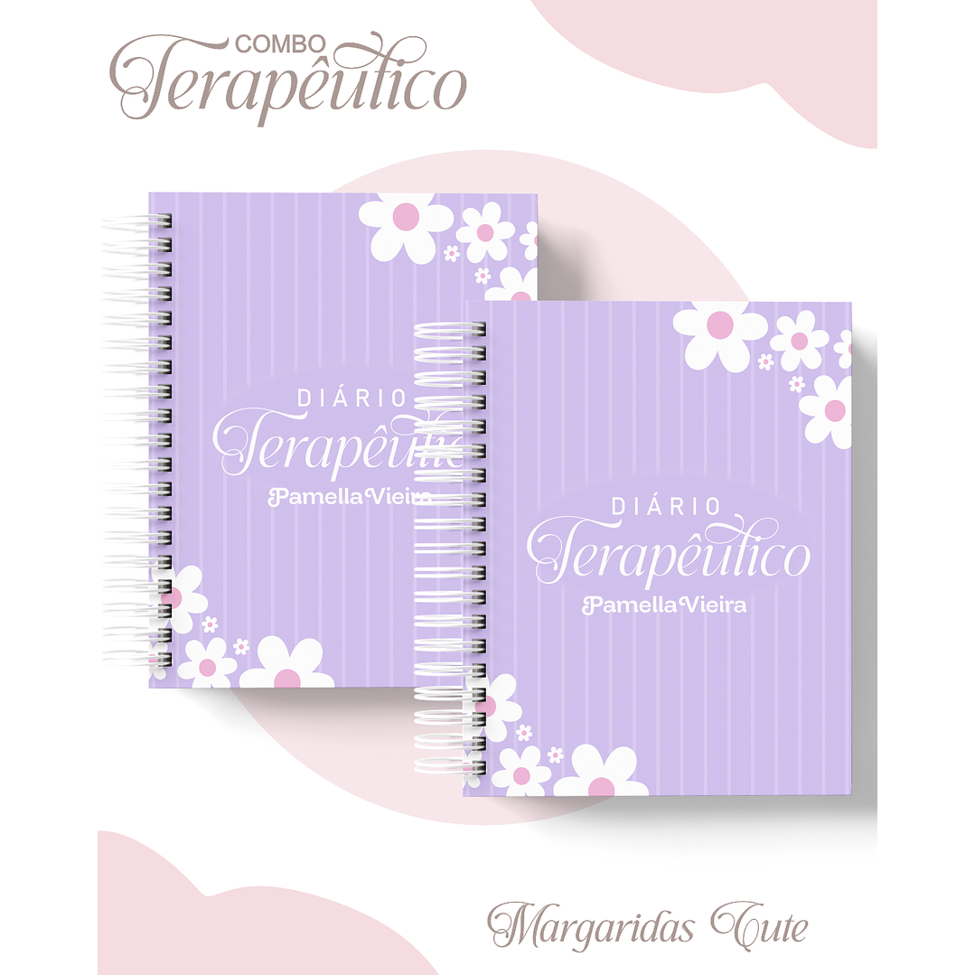 Encadernação Agenda e Diário Terapêutico Margarida Cute  1
