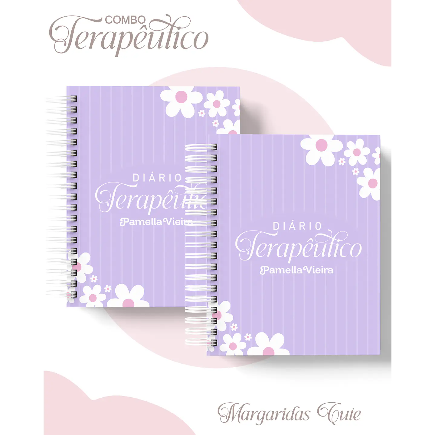 Encadernação Agenda e Diário Terapêutico Margarida Cute  1