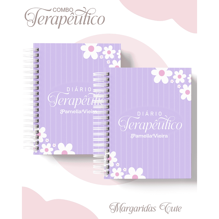 Encadernação Agenda e Diário Terapêutico Margarida Cute  1