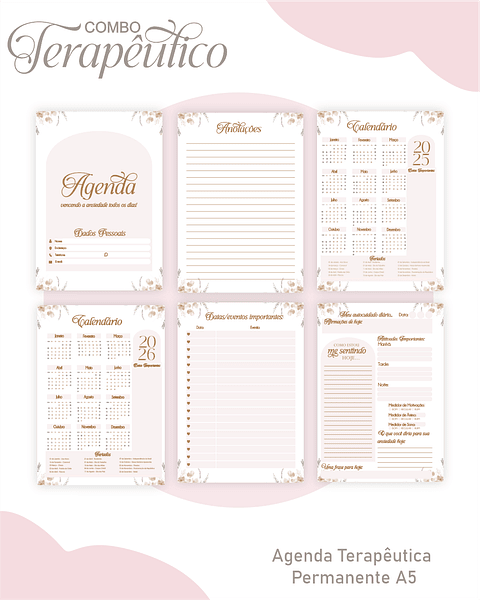 Encadernação Agenda e Diário Terapêutico Borboleta Aquarela