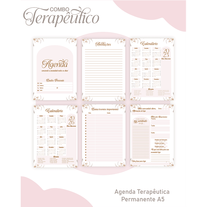 Encadernação Agenda e Diário Terapêutico Borboleta Aquarela 2