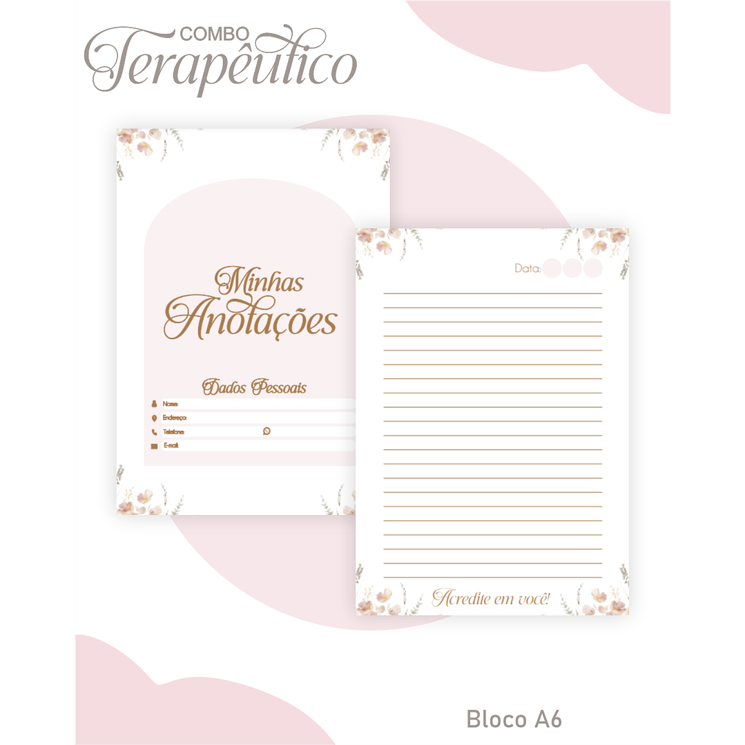 Encadernação Agenda e Diário Terapêutico Borboleta Aquarela 3