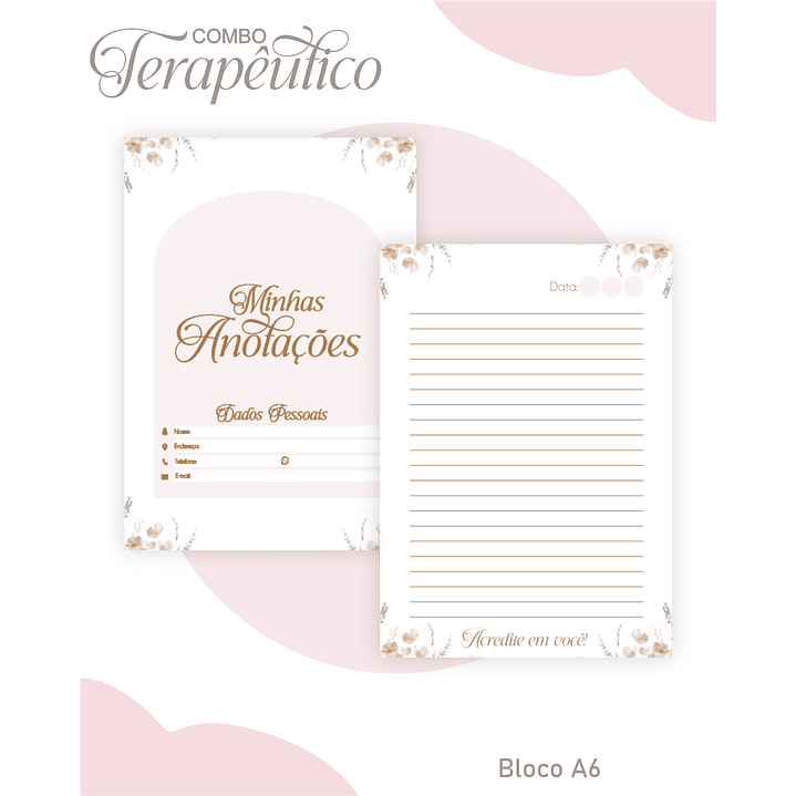 Encadernação Agenda e Diário Terapêutico Borboleta Aquarela 3