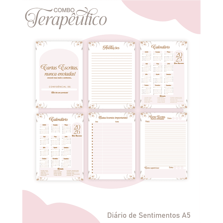 Encadernação Agenda e Diário Terapêutico Borboleta Aquarela 4