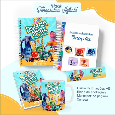 Encadernação Terapêutica Infantil Divertida Mente Menino