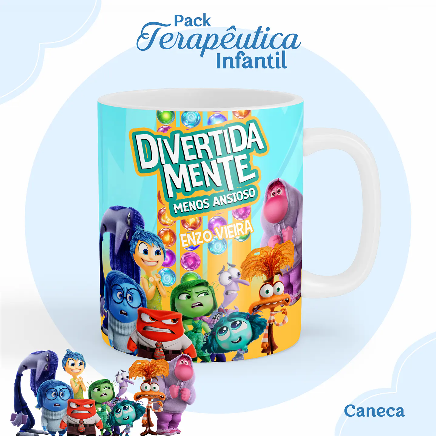 Encadernação Terapêutica Infantil Divertida Mente Menino 3