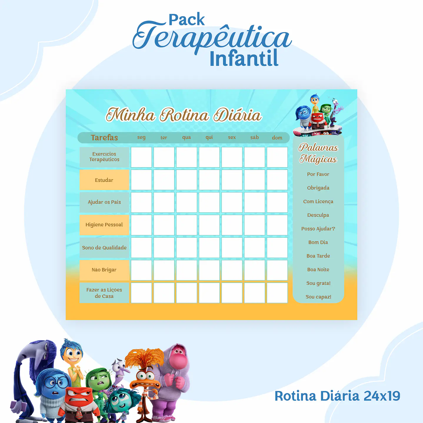Encadernação Terapêutica Infantil Divertida Mente Menino 11