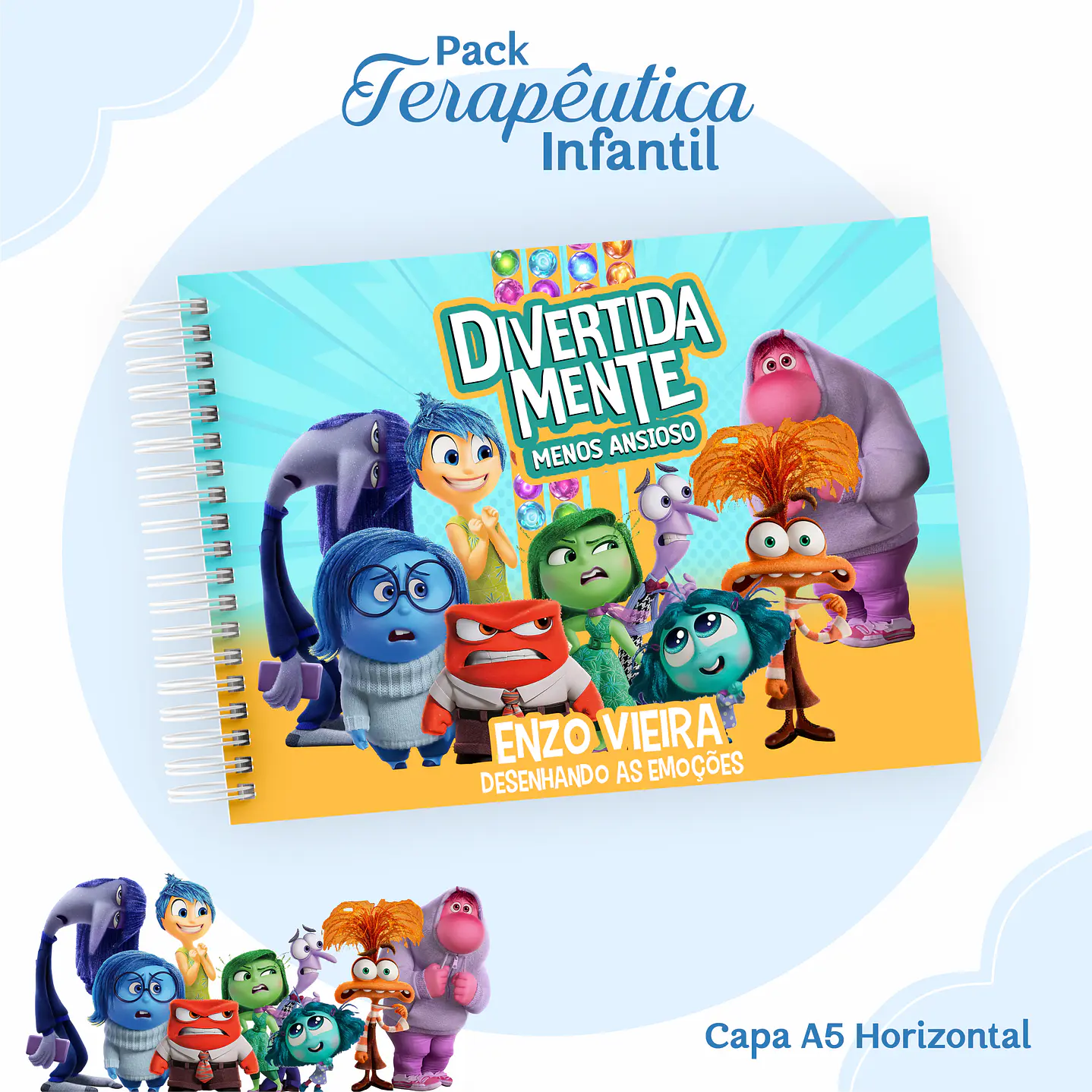 Encadernação Terapêutica Infantil Divertida Mente Menino 12