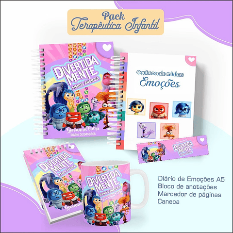 Encadernação Terapêutica Infantil Divertida Mente Menina