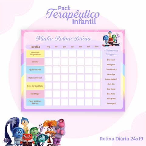 Encadernação Terapêutica Infantil Divertida Mente Menina