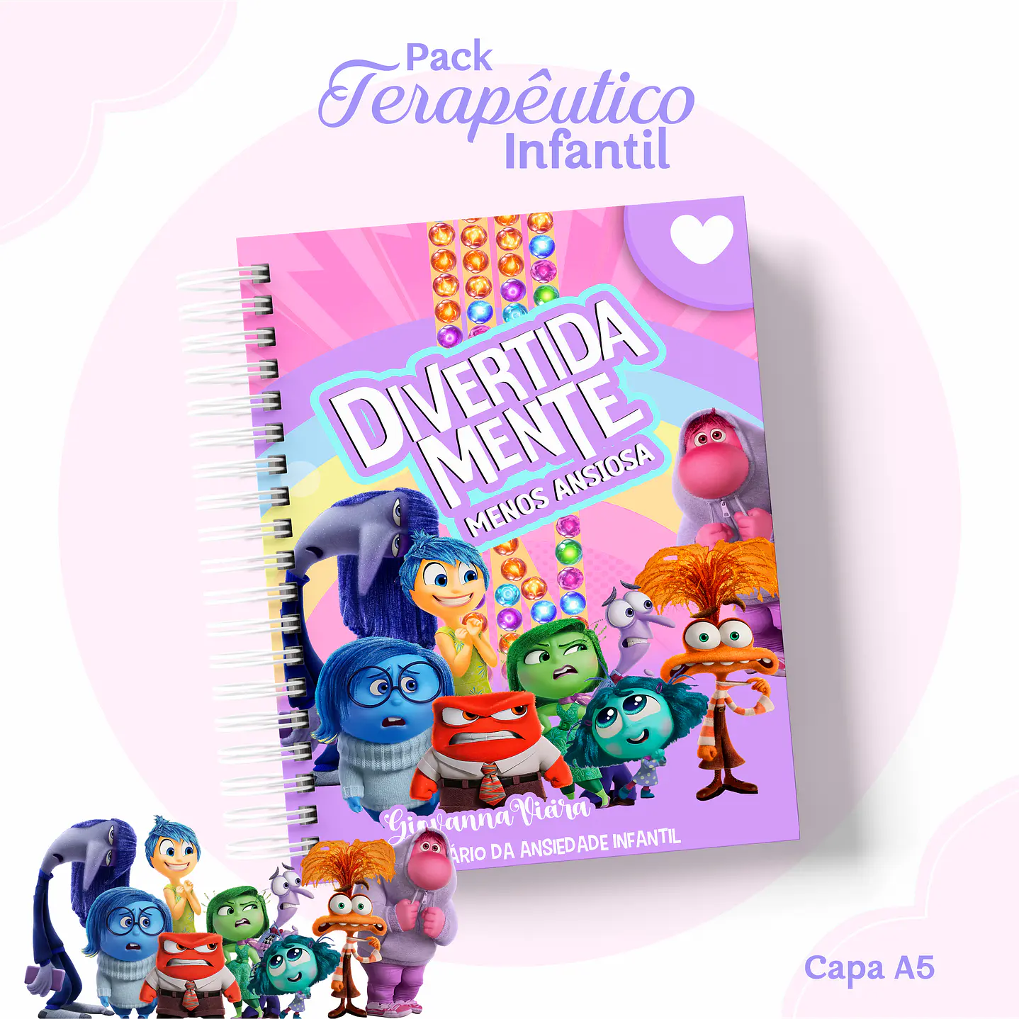Encadernação Terapêutica Infantil Divertida Mente Menina 6
