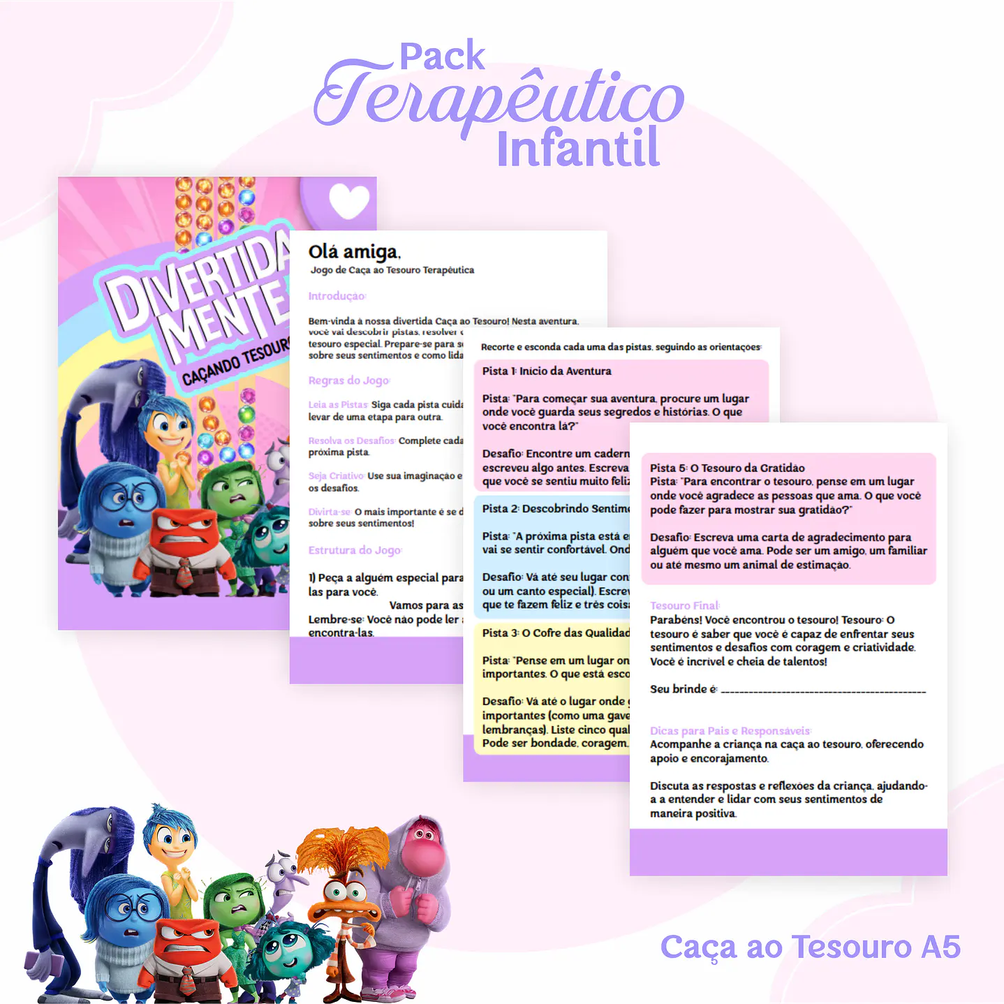 Encadernação Terapêutica Infantil Divertida Mente Menina 11