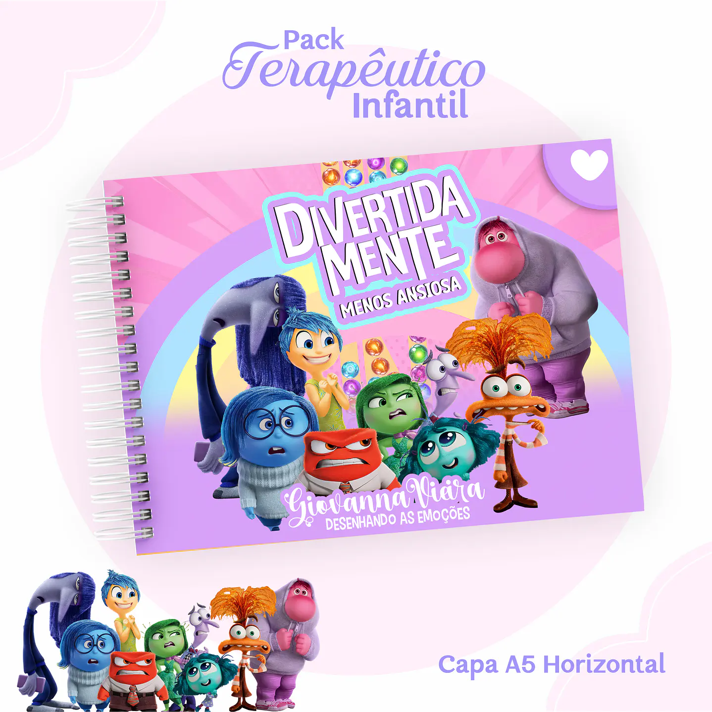 Encadernação Terapêutica Infantil Divertida Mente Menina 12