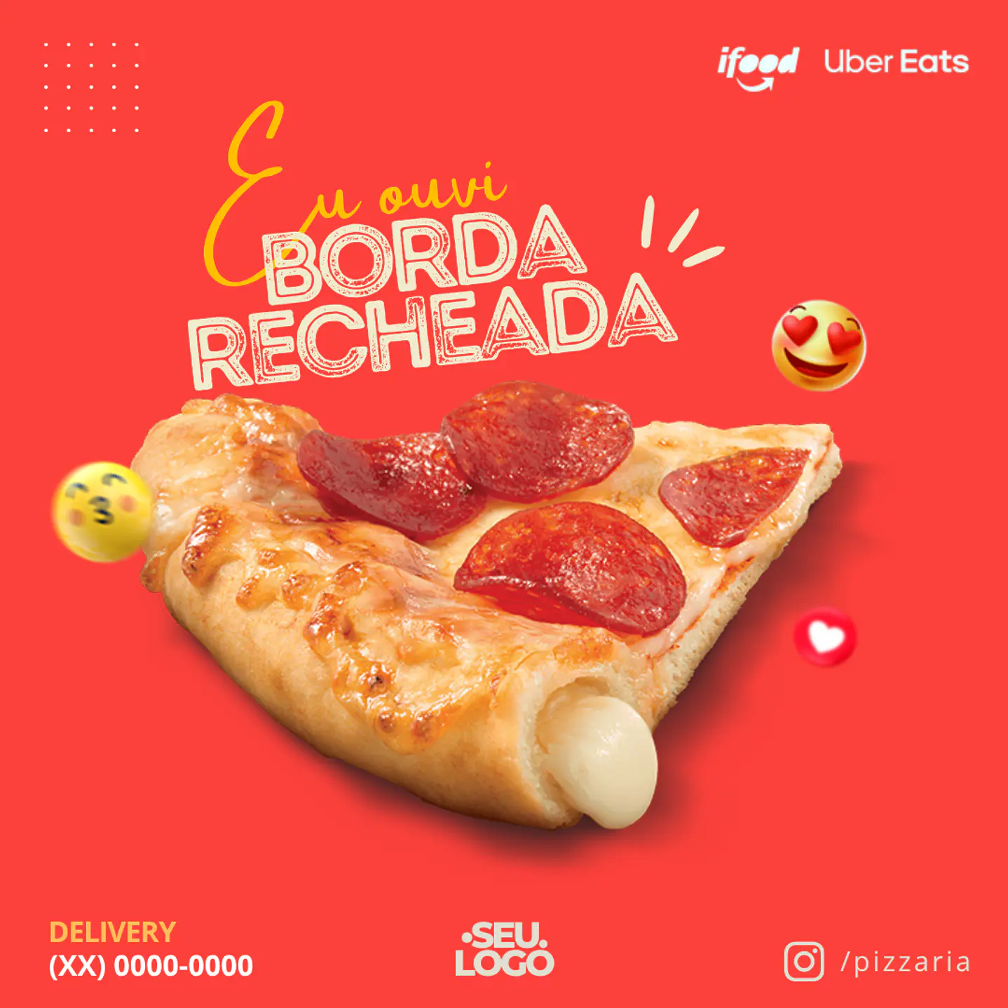 140 Modelos de Artes Canva Editáveis para Pizzarias  2