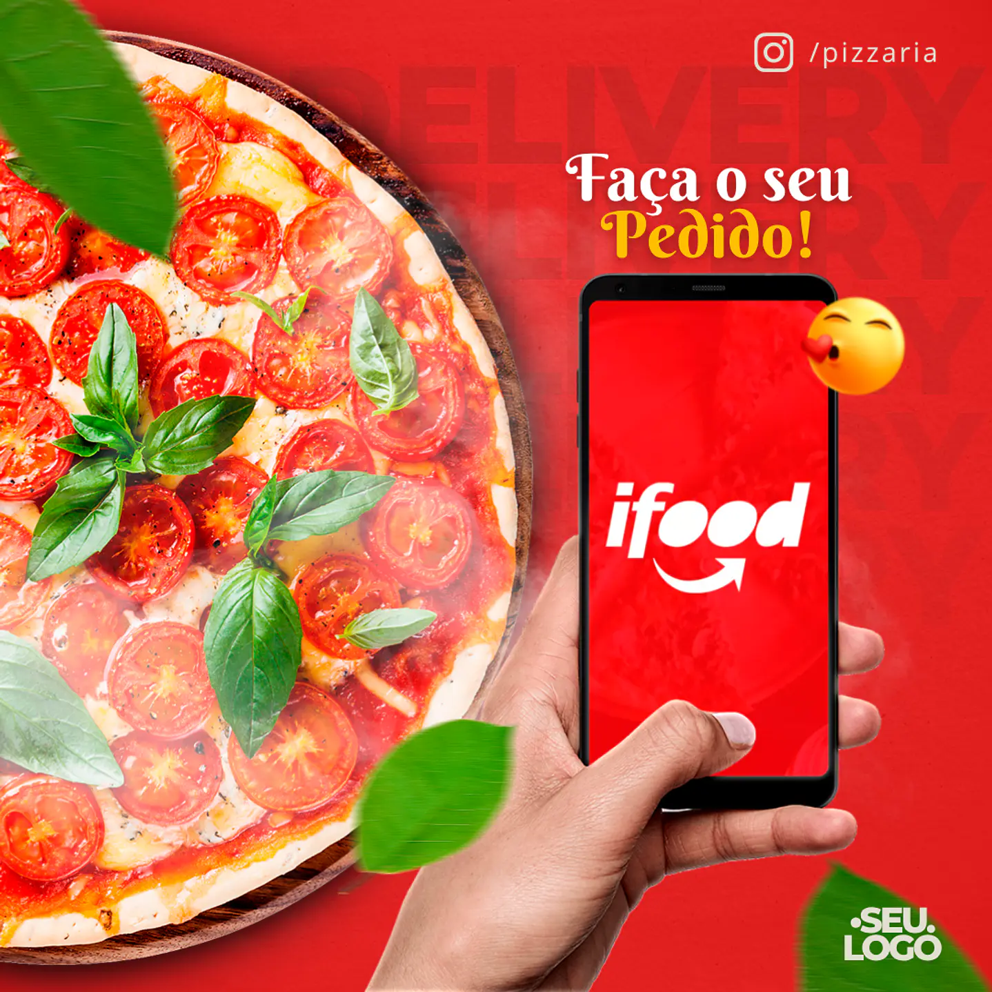 140 Modelos de Artes Canva Editáveis para Pizzarias  6