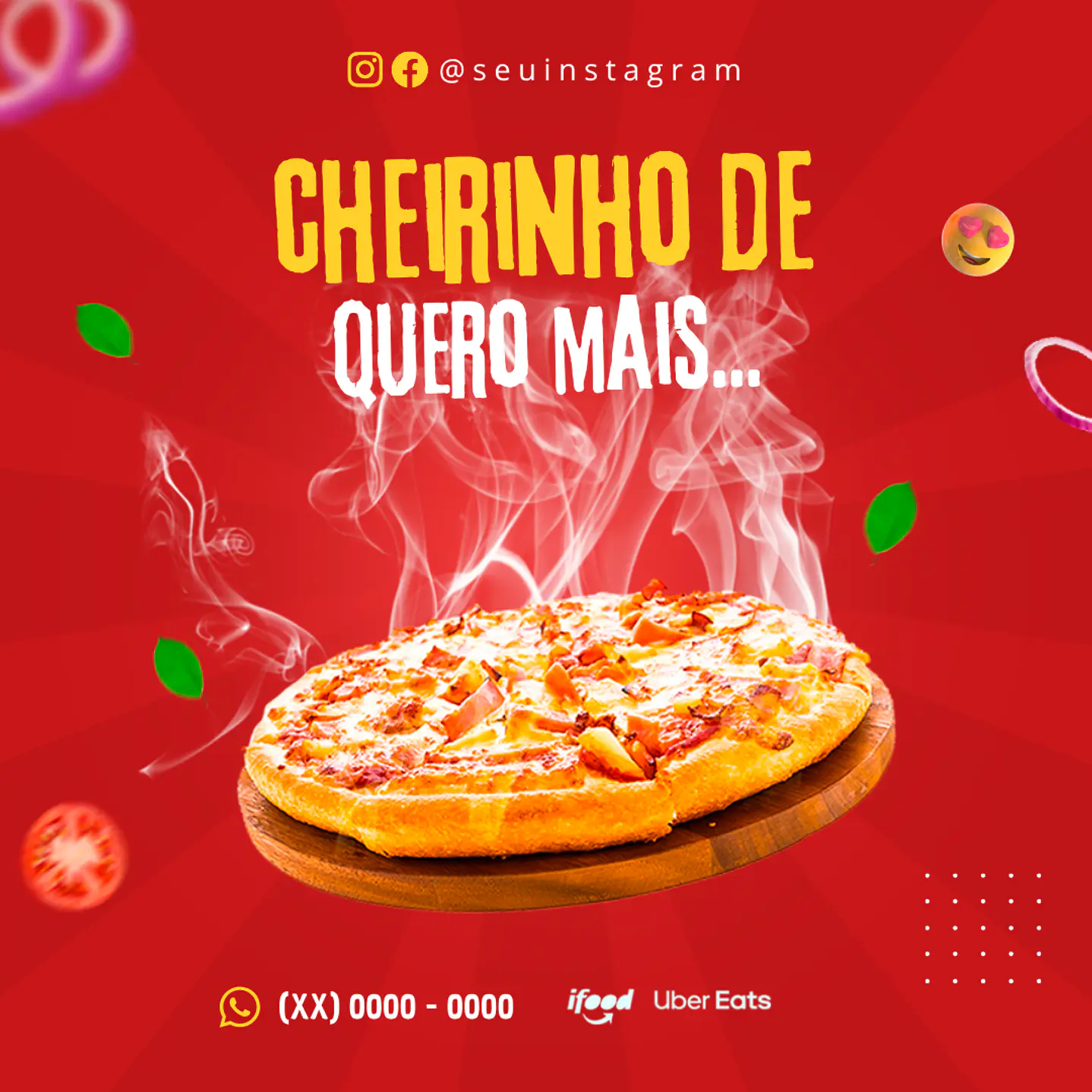 140 Modelos de Artes Canva Editáveis para Pizzarias  11