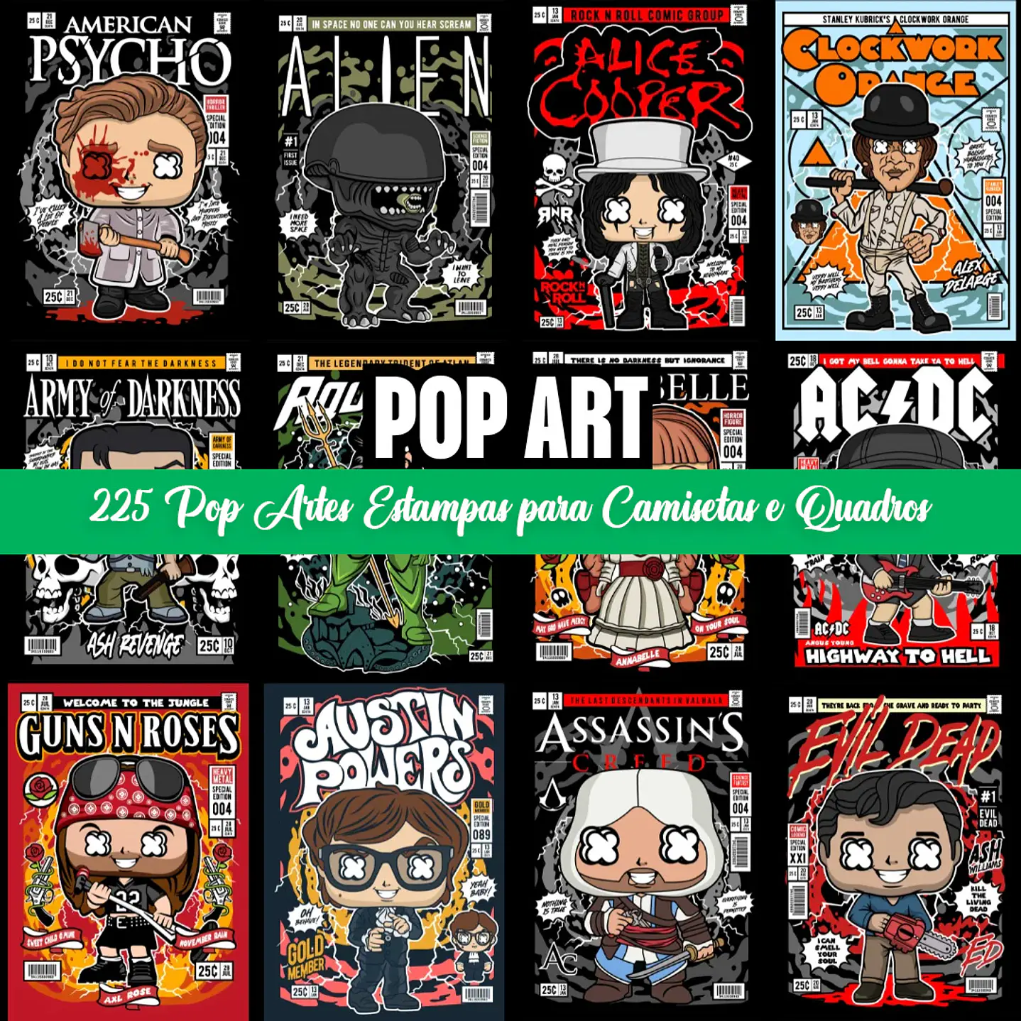 Coleção POP Art Premium 225 Artes Exclusivas para Estamparia  1