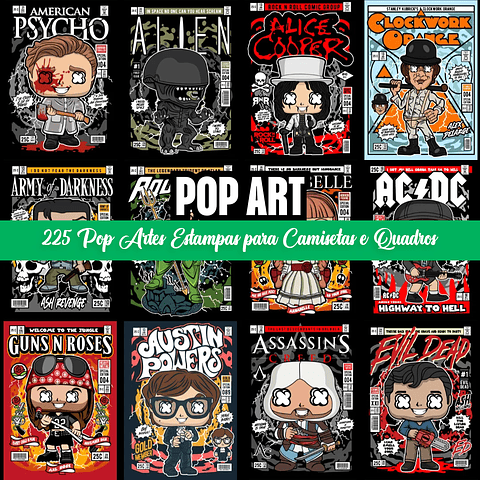 Coleção POP Art Premium 225 Artes Exclusivas para Estamparia 
