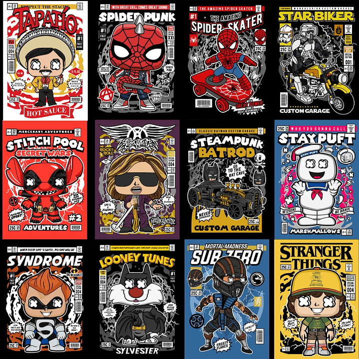 Coleção POP Art Premium 225 Artes Exclusivas para Estamparia  11