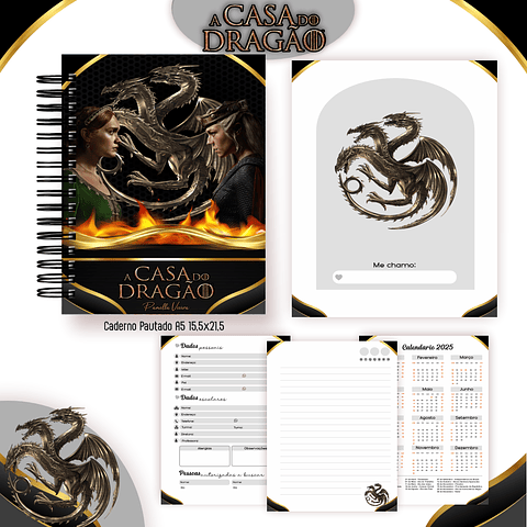 Kit Digital Encadernação A Casa do Dragão - Volta às Aulas