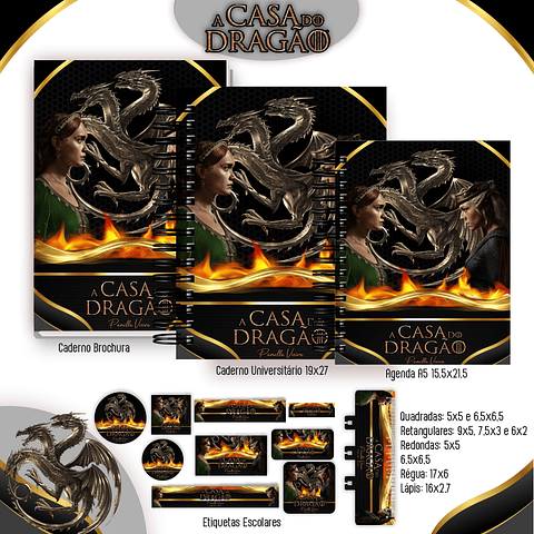 Kit Digital Encadernação A Casa do Dragão - Volta às Aulas