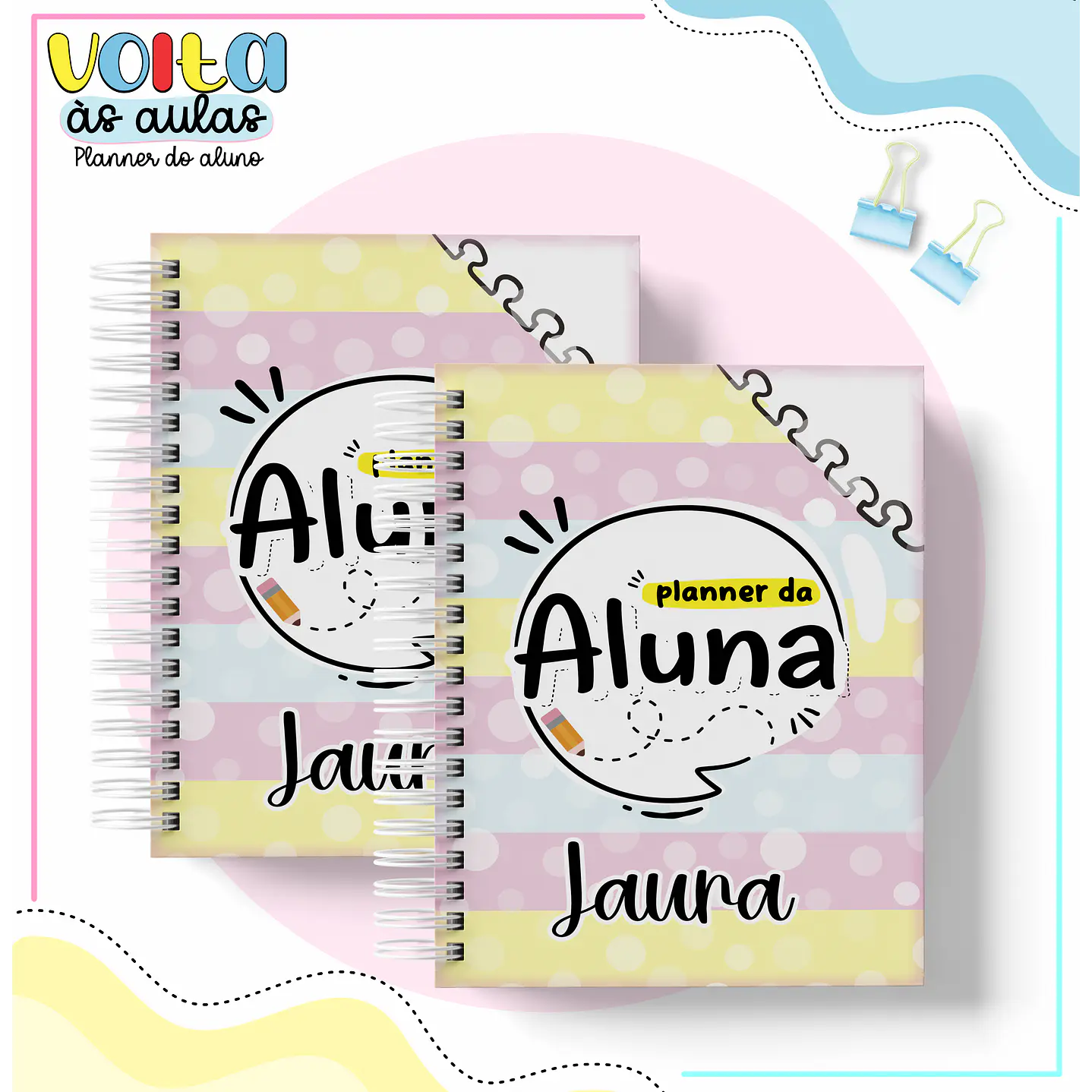 Kit Digital Planner do Estudante Menina 2
