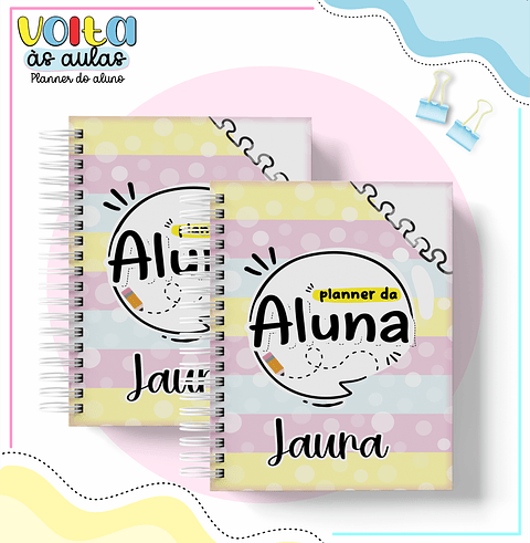 Kit Digital Planner do Estudante Menina