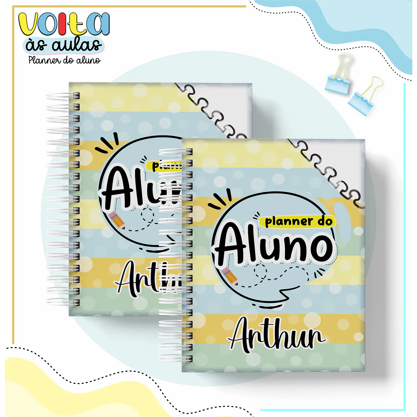Kit Digital Planner do Estudante Menino PDF 2