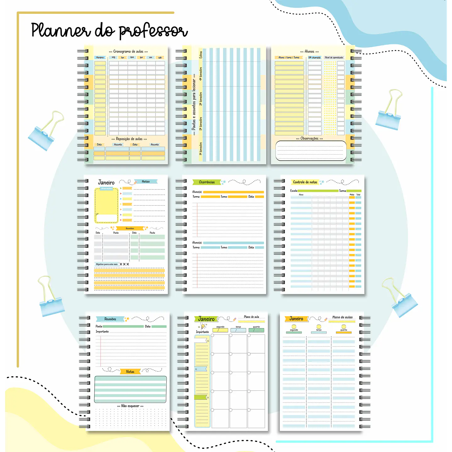 Kit Digital Planner do Professor Menino 1