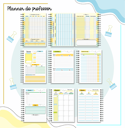Kit Digital Planner do Professor Menino