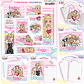 Kit digital arquivo de corte encadernação Barbie – volta às aulas - Miniatura 1
