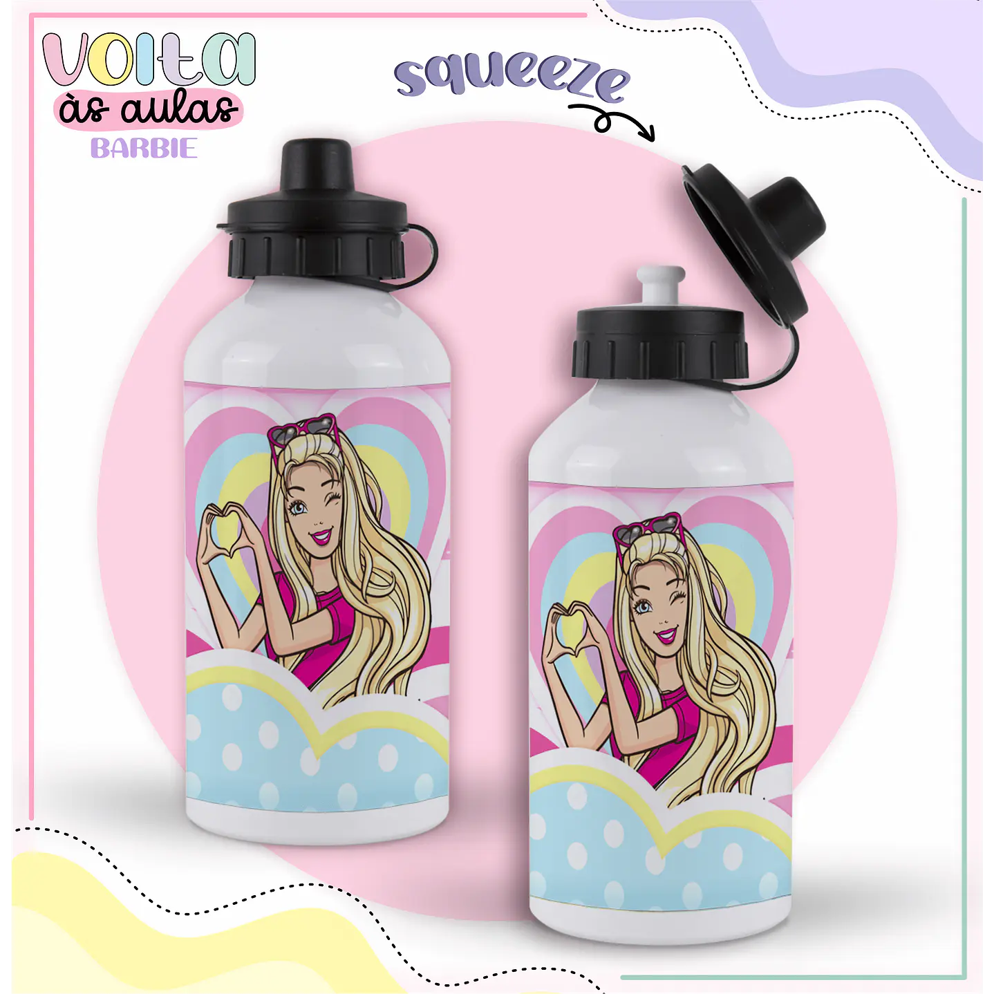 Kit digital arquivo de corte encadernação Barbie – volta às aulas 3