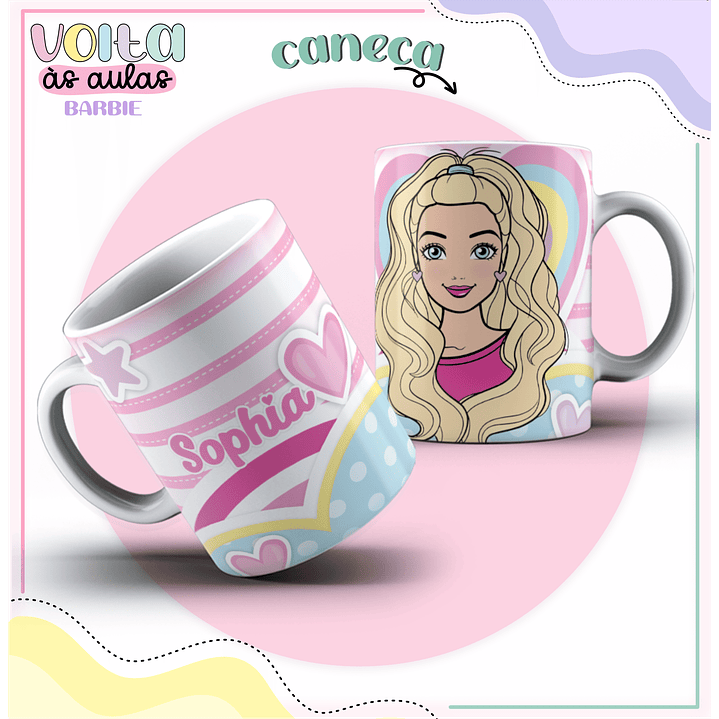 Kit digital arquivo de corte encadernação Barbie – volta às aulas 4