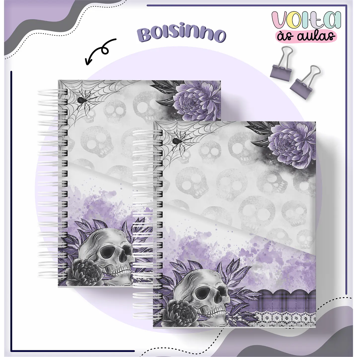Kit Digital Encadernação Wandinha - Volta às aulas 9