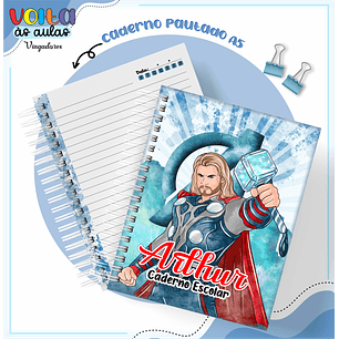 Kit digital Encadernação Vingadores - Volta às aulas