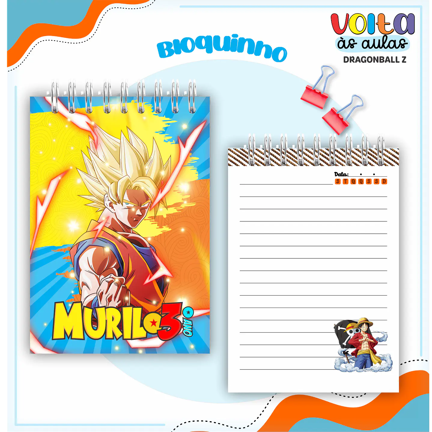 Kit digital Encadernação Dragon Ball Super – Volta às aulas 3