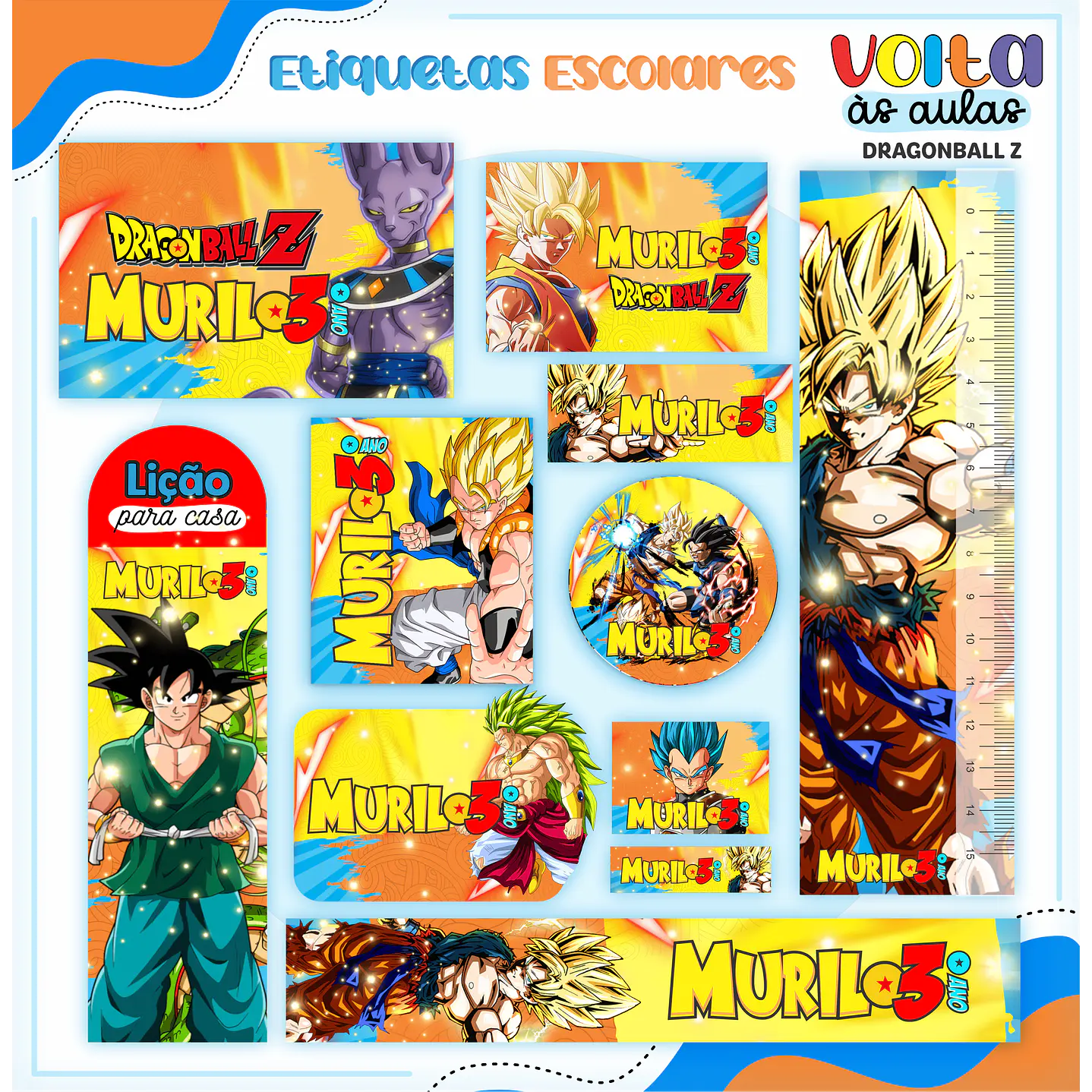 Kit digital Encadernação Dragon Ball Super – Volta às aulas 2