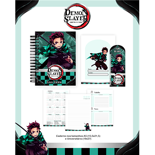 Kit Digital Encadernação Demon Slayer - Volta às Aulas