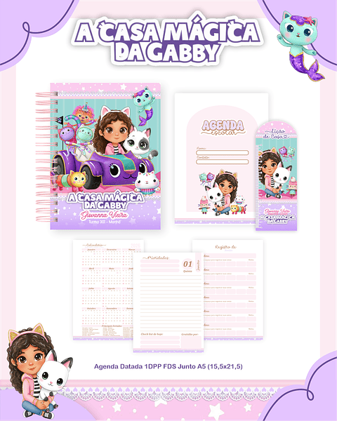Encadernação Casa Mágica da Gabby - Volta às Aulas