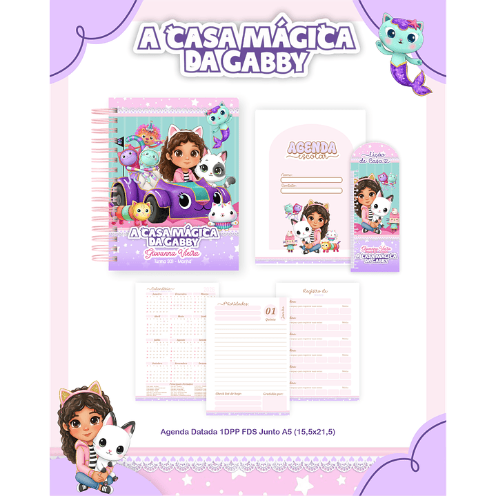 Encadernação Casa Mágica da Gabby - Volta às Aulas 2