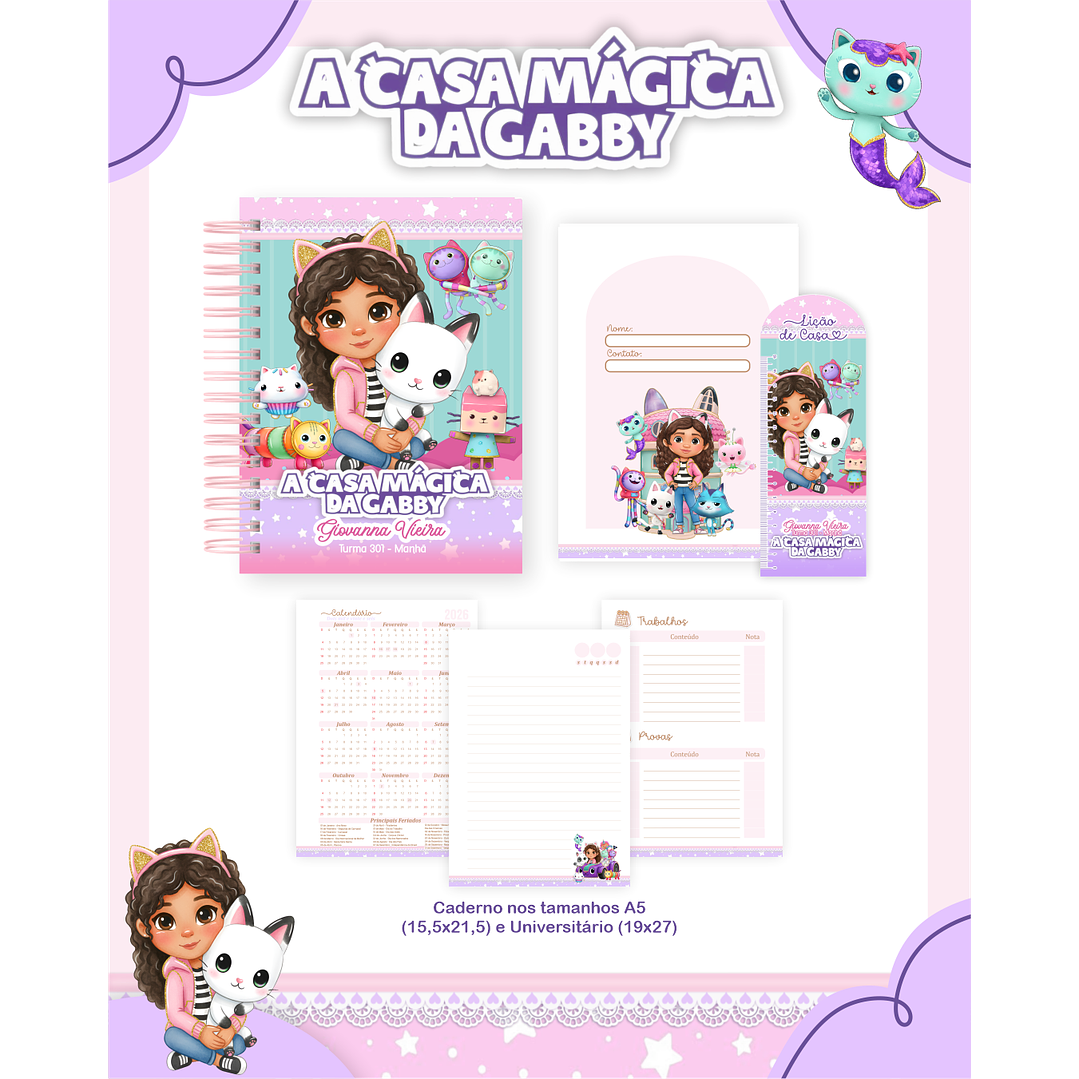 Encadernação Casa Mágica da Gabby - Volta às Aulas 3