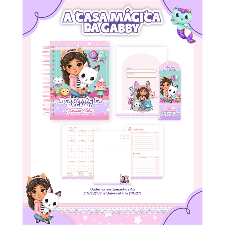Encadernação Casa Mágica da Gabby - Volta às Aulas 3