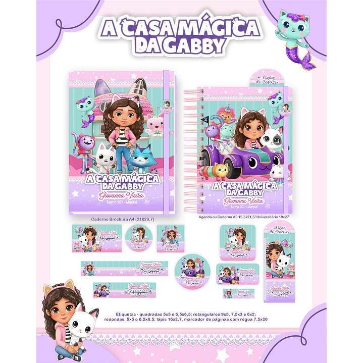 Encadernação Casa Mágica da Gabby - Volta às Aulas 4