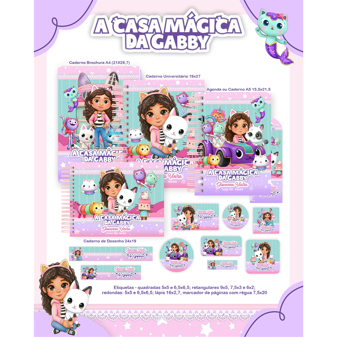 Encadernação Casa Mágica da Gabby - Volta às Aulas 1