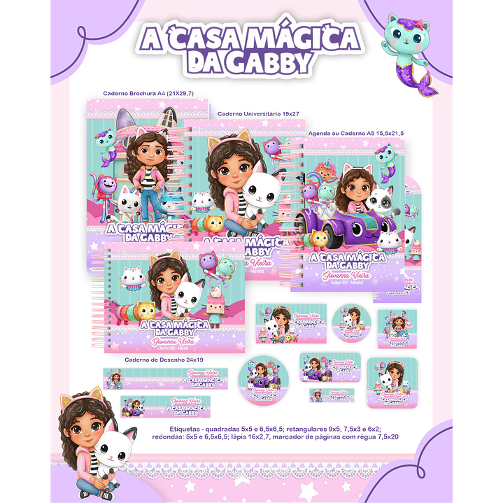 Encadernação Casa Mágica da Gabby - Volta às Aulas 1