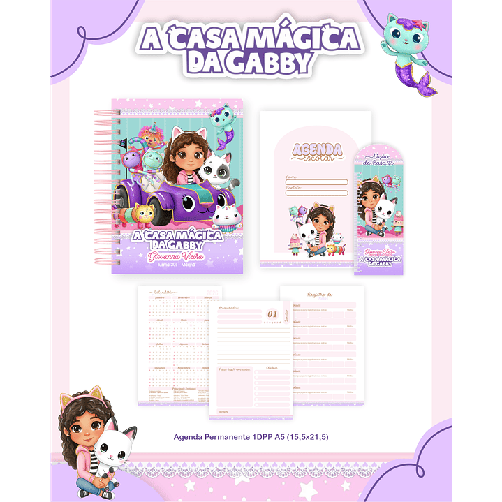 Encadernação Casa Mágica da Gabby - Volta às Aulas 5