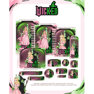 Kit Digital Encadernação Wicked - Volta às Aulas 