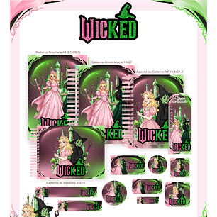 Kit Digital Encadernação Wicked - Volta às Aulas 