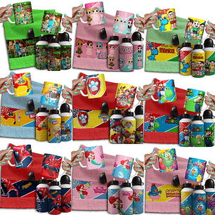 Combo de Sublimação Volta às Aulas - Canecas, Toalhinha e Garrafinha 